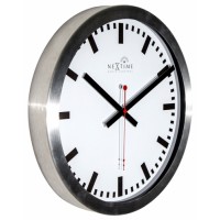 Nástenné hodiny riadené signálom DCF 3999strc Nextime Station Stripe 35cm