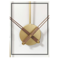 Ikonické oválne hodiny O8800 (90 cm) – Zlatý kovový minimalizmus Ikonické oválne hodiny O8800 (90 cm) – Zlatý kovový minimalizmus