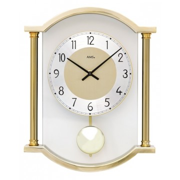 Dizajnové nástenné kyvadlové hodiny 7449 AMS 33cm