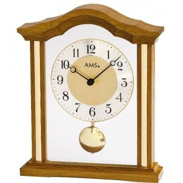 Luxusné drevené stolové hodiny 1174/4 AMS 23cm