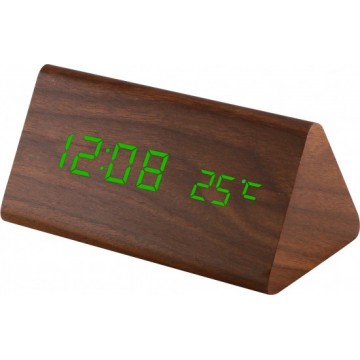 Digitálny LED budík MPM s dátumom a teplomerom C02.3570.50 GREEN