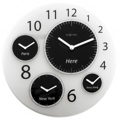 Dizajnové nástenné hodiny 3101 Nextime Big World 52cm