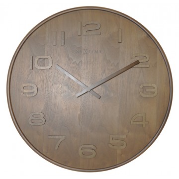 Dizajnové nástenné hodiny 3095br Nextime Wood Wood Big 53cm Dizajnové nástenné hodiny 3095br Nextime Wood Wood Big 53cm
