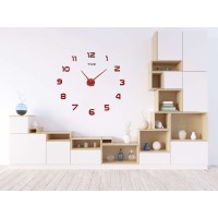 3D nalepovacie hodiny DIY NEPRI, 65 - 130 cm, medené