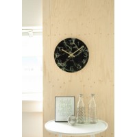 Nástenné hodiny KA5618BK, Karlsson Marble medium black, 40cm