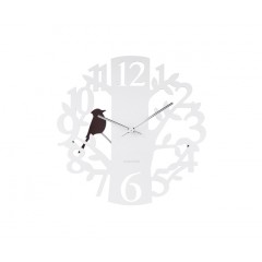 Kyvadlové nástenné hodiny Woodpecker 5690WH Karlsson 40cm