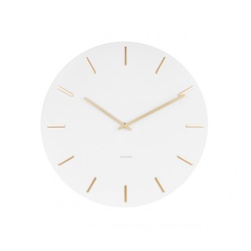Nástenné hodiny Karlsson Charm KA5716WH (45 cm) - bielo-zlaté Nástenné hodiny Karlsson Charm KA5716WH (45 cm) - bielo-zlaté