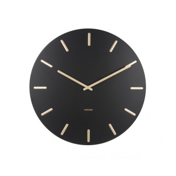 Nástenné hodiny Karlsson Charm KA5716BK (45 cm) - čierno-zlaté Nástenné hodiny Karlsson Charm KA5716BK (45 cm) - čierno-zlaté