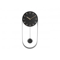 Dizajnové kyvadlové nástenné hodiny 5822BK Karlsson 50cm