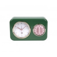 Kuchynské hodiny s časovačom Present Time Nostalgia, PT2970GR, 17cm