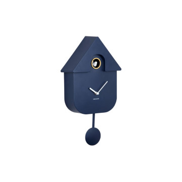 Moderné kukučkové hodiny Karlsson KA5768BL Modern Cuckoo | Modré s kyvadlom