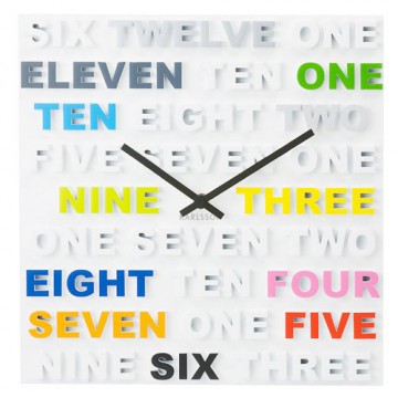 Nástenné hodiny Karlsson 5220MC, One Two Three, 35cm
