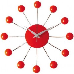 Nástenné hodiny Karlsson 4018 Spider red 30cm