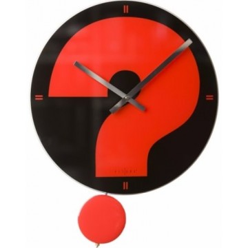Nástenné hodiny Fisura Red question 43cm