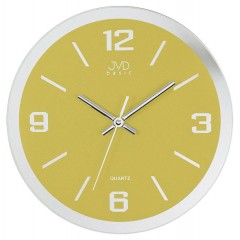 Nástenné hodiny JVD quartz N27033.2 žlté 28cm