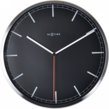Nástenné hodiny 3071zw Nextime Company Black Stripe 35cm