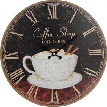 Nástenné hodiny hl Paris Coffe Shop 34cm