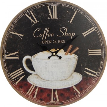 Nástenné hodiny hl Paris Coffe Shop 34cm Nástenné hodiny hl Paris Coffe Shop 34cm