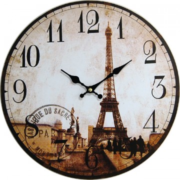 Nástenné hodiny hl tour Eiffel 34cm Nástenné hodiny hl tour Eiffel 34cm