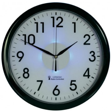 Nástenné hodiny DCF so súmrakovým čidlom EUROTIME, 30 cm Nástenné hodiny DCF so súmrakovým čidlom EUROTIME, 30 cm