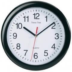 Nástenné hodiny Trend time, čierne 25 cm Nástenné hodiny Trend time, čierne 25 cm