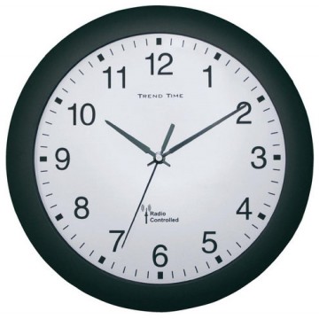 Nástenné hodiny DCF Trend time, čierne 30 cm Nástenné hodiny DCF Trend time, čierne 30 cm