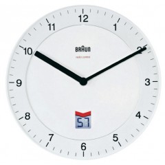 Nástenné hodiny DCF Braun, biele 20cm Nástenné hodiny DCF Braun, biele 20cm