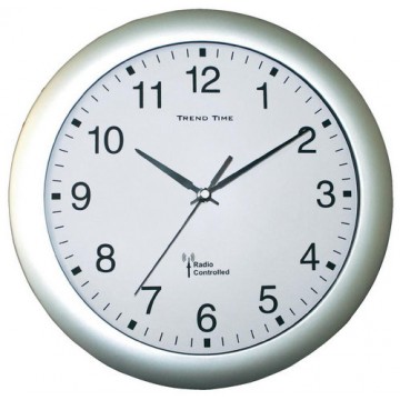 Nástenné hodiny DCF Trend time, strieborné 30 cm Nástenné hodiny DCF Trend time, strieborné 30 cm