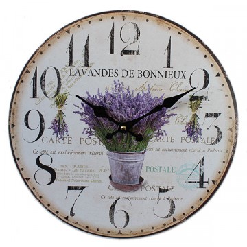 Nástenné hodiny HLC, Lavandes, 34cm Nástenné hodiny HLC, Lavandes, 34cm
