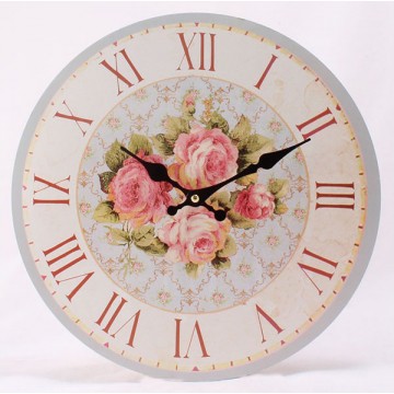 Nástenné hodiny HLC, 4 roses, 34cm Nástenné hodiny HLC, 4 roses, 34cm