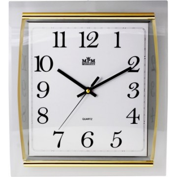 Nástenné hodiny MPM, 3174.8000 - zlatá/biela, 32cm Nástenné hodiny MPM, 3174.8000 - zlatá/biela, 32cm