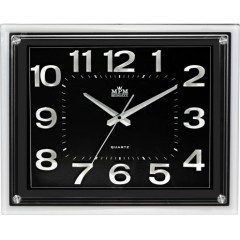 Nástenné hodiny MPM, 3173.7190 - strieborná lesklá/čierna, 41cm Nástenné hodiny MPM, 3173.7190 - strieborná lesklá/čierna, 41cm