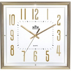 Nástenné hodiny MPM, 3172.8000 - zlatá/biela, 30cm Nástenné hodiny MPM, 3172.8000 - zlatá/biela, 30cm