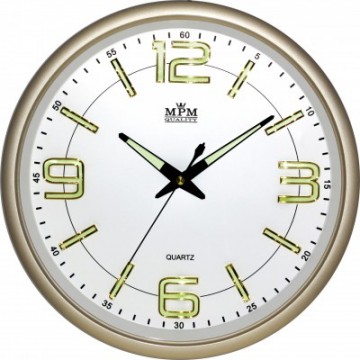 Nástenné hodiny MPM, 3170.80 - zlatá, 34cm Nástenné hodiny MPM, 3170.80 - zlatá, 34cm