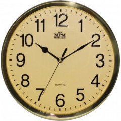 Nástenné hodiny MPM, 3169.80 - zlatá, 31cm