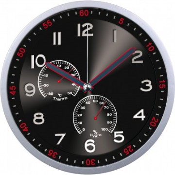 Nástenné hodiny MPM, 3085.7090 - strieborná/čierna, 30cm