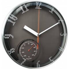 Nástenné hodiny MPM, 3083.7090 - strieborná/čierna, 30cm