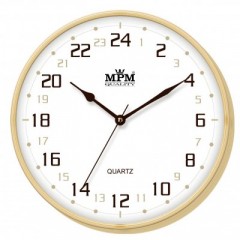 Nástenné hodiny MPM, 2976.51.G - hnedá svetlá, 30cm