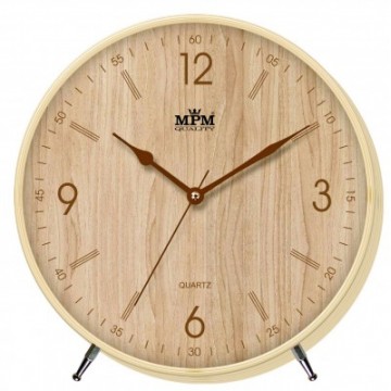 Nástenné hodiny MPM, 2977.51.B - hnedá svetlá, 22cm Nástenné hodiny MPM, 2977.51.B - hnedá svetlá, 22cm