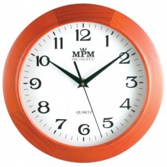 Nástenné hodiny MPM, 2470.51 - hnedá svetlá, 25cm