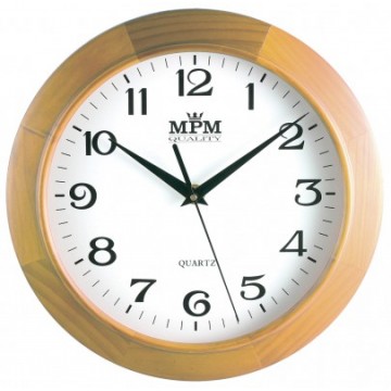 Nástenné hodiny MPM, 2470.53 - svetlé drevo, 25cm