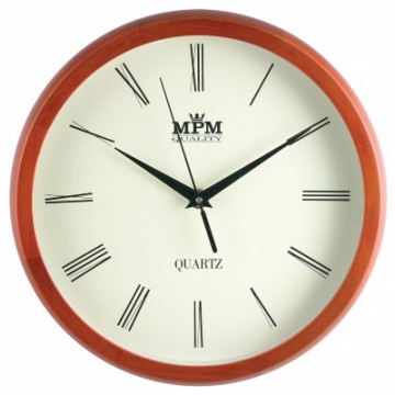 Nástenné hodiny MPM, 2471.51.W - hnedá svetlá, 27cm Nástenné hodiny MPM, 2471.51.W - hnedá svetlá, 27cm