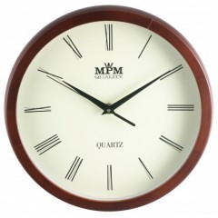 Nástenné hodiny MPM, 2471.52.W - hnedá tmavá, 27cm