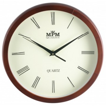 Nástenné hodiny MPM, 2471.52.W - hnedá tmavá, 27cm