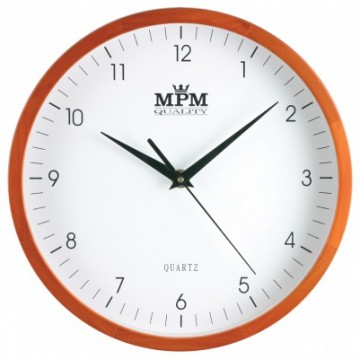 Nástenné hodiny MPM, 2472.51.W - hnedá svetlá, 25cm Nástenné hodiny MPM, 2472.51.W - hnedá svetlá, 25cm