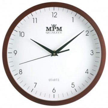 Nástenné hodiny MPM, 2472.52.W - hnedá tmavá, 25cm