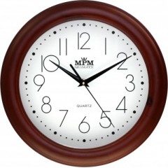Nástenné hodiny MPM, 2473.52.W - hnedá tmavá, 28cm