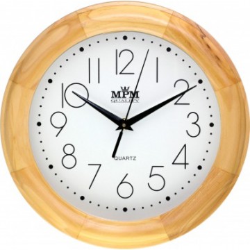 Nástenné hodiny MPM, 2473.53.W - svetlé drevo, 28cm