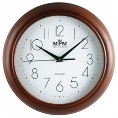 Nástenné hodiny MPM, 2474.52.W - hnedá tmavá, 28cm