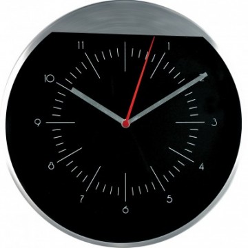 Nástenné hodiny MPM, 7090 - strieborná/čierna, 25cm Nástenné hodiny MPM, 7090 - strieborná/čierna, 25cm